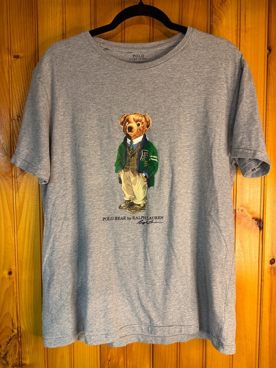 Polo Ralph Lauren Other - Vintage Polo by Ralph Lauren Gray Tee with Polo Bear in Green Jacket